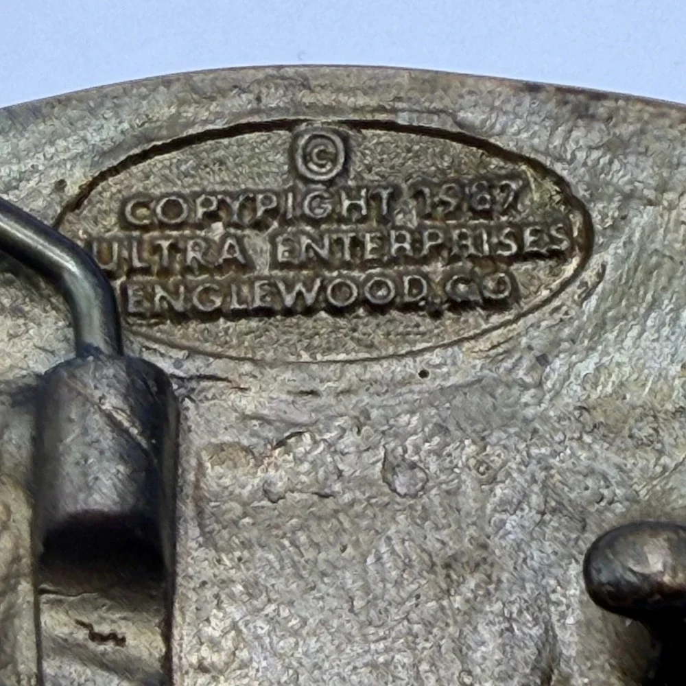 VTG BRASS 1987 Ultra Enterprises Black Canyon of the Gunnison Colorado Buckle